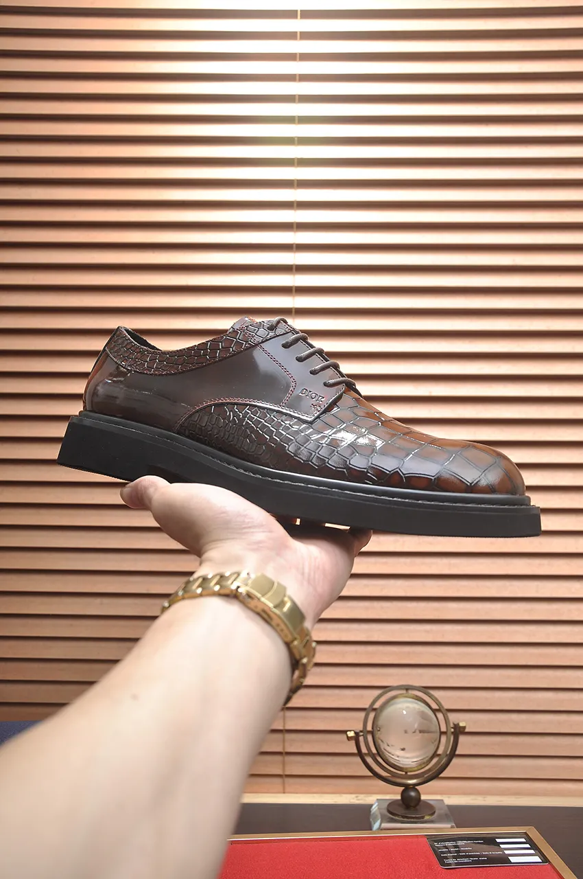 Men's shoes 💰780💶[Dior] (water-dyed cowhide lining) Dior original 1:1 high-quality factory, imported original materials, imported raw cowhide, water-dyed cowhide lining, original TPU outsole, code number: 39-44 (38 45 custom-made, non-refundable)